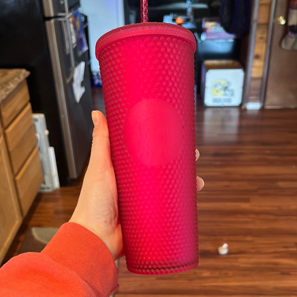 Starbucks pink jelly studded